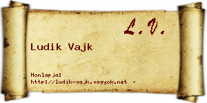 Ludik Vajk névjegykártya